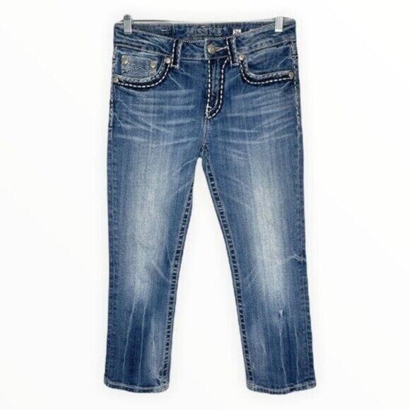 Miss Me Boyfriend Capri Flap Pockets Jeans Size 26 Women's - Picture 1 of 9